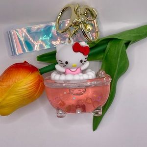 Hello Kitty Floating in Bathtub Keychain